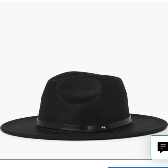 NEW IN PACKAGE - Faux Leather Trim Felt Panama Hat - Picture 3 of 3